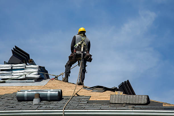 Professional Gutter Installation technician working in Elkridge, MD